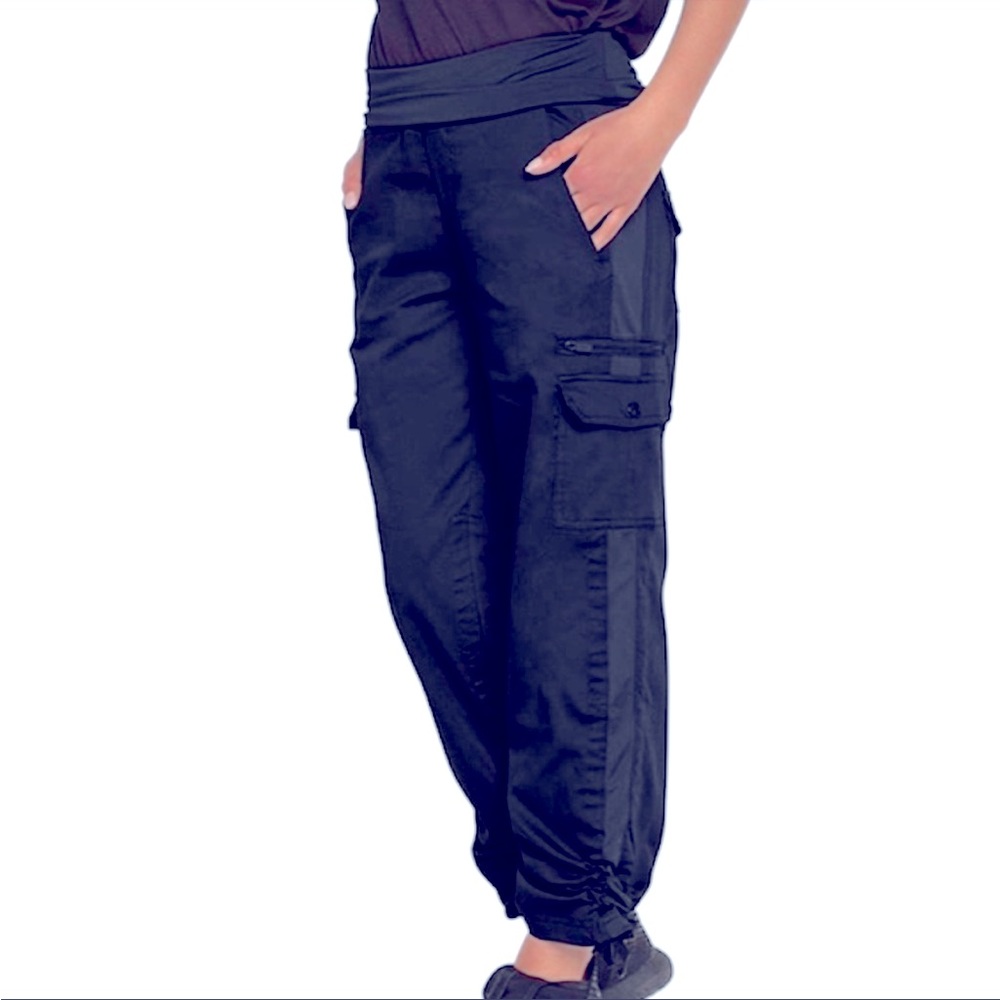 SCOTTEVEST MARGAUX CARGAUX TRAVEL PANTS BLACK XXL EUC